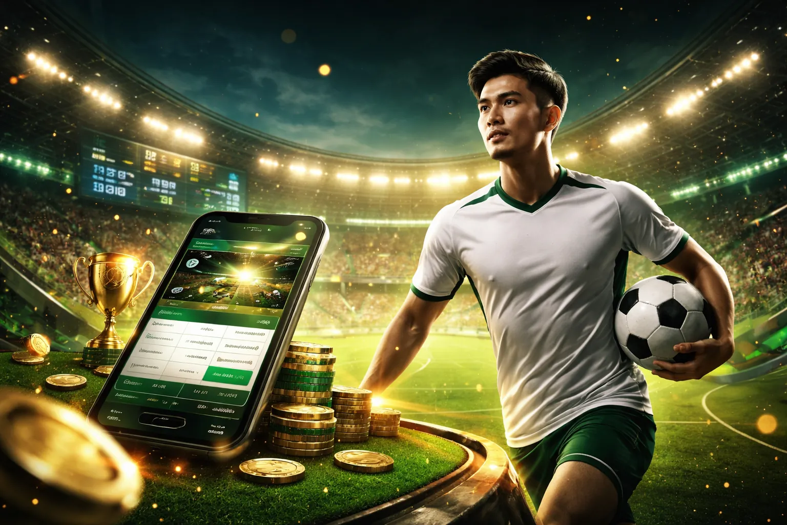 Điện thoại hiển thị ứng dụng 32win11 tải game